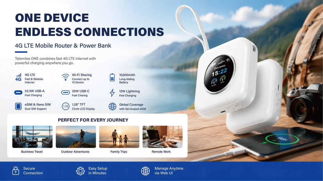 TeleMiles ONE Review: A 4G LTE Mobile Router and Power Bank Designed for Everyday Connectivity