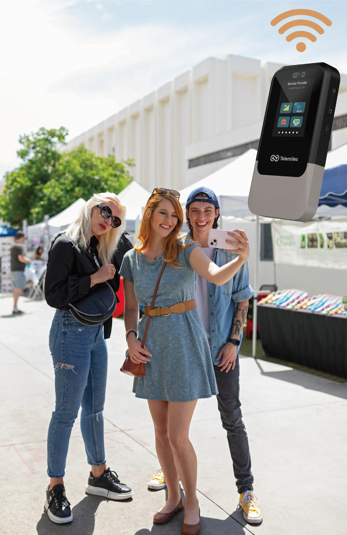 Stay connected anywhere with the Telemiles M52 5G MiFi during travel and business trips