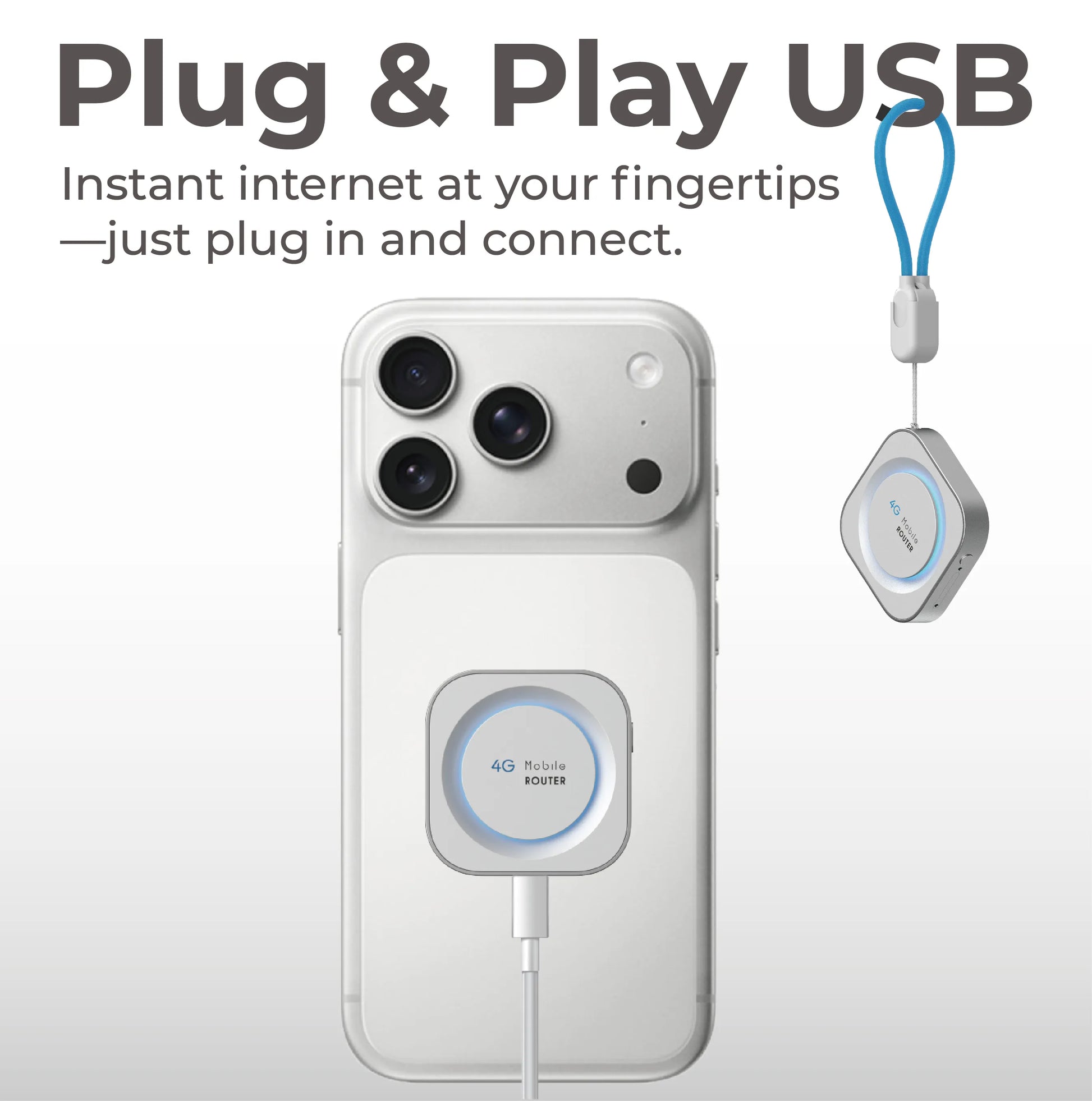 Mini ONE portable 4G Wingle USB device providing fast and stable WiFi connection for laptops and PCs.