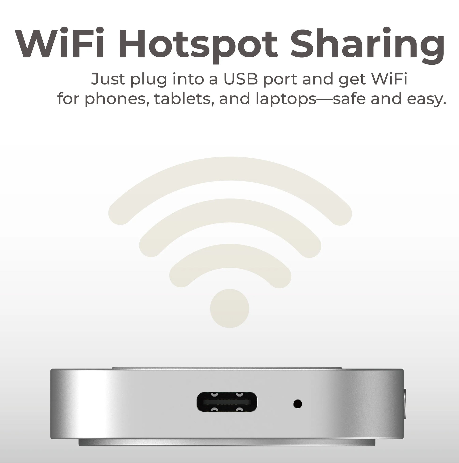 Mini ONE enables Wi-Fi hotspot sharing for up to 10 devices simultaneously, ensuring fast and stable connections anywhere.
