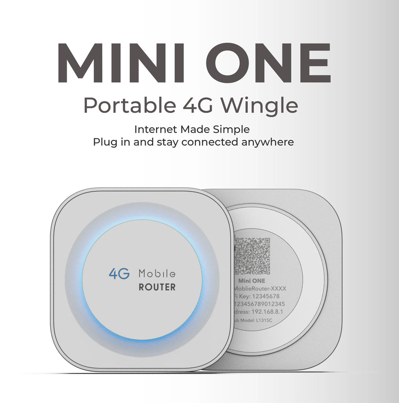 Mini ONE 4G MiFi portable hotspot device-compact and lightweight design for high-speed internet sharing on the go.