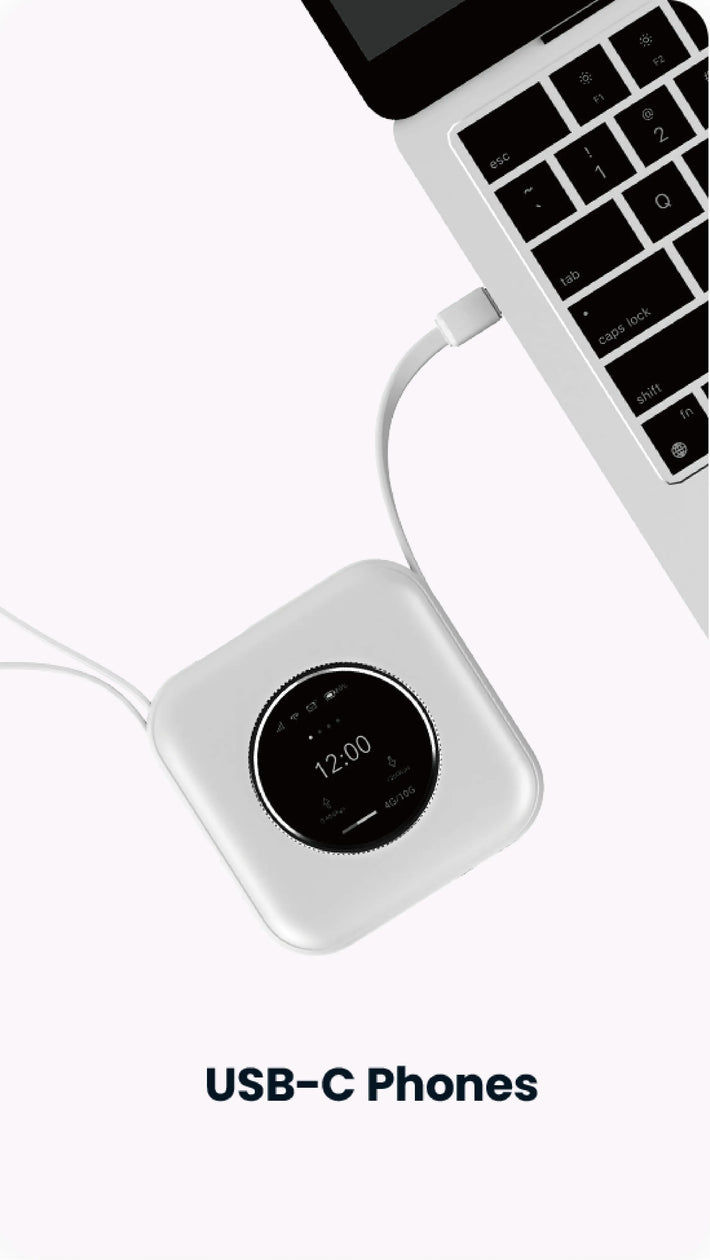 ONE portable wiFi and power bank charging a laptop keeping work powered on the go.