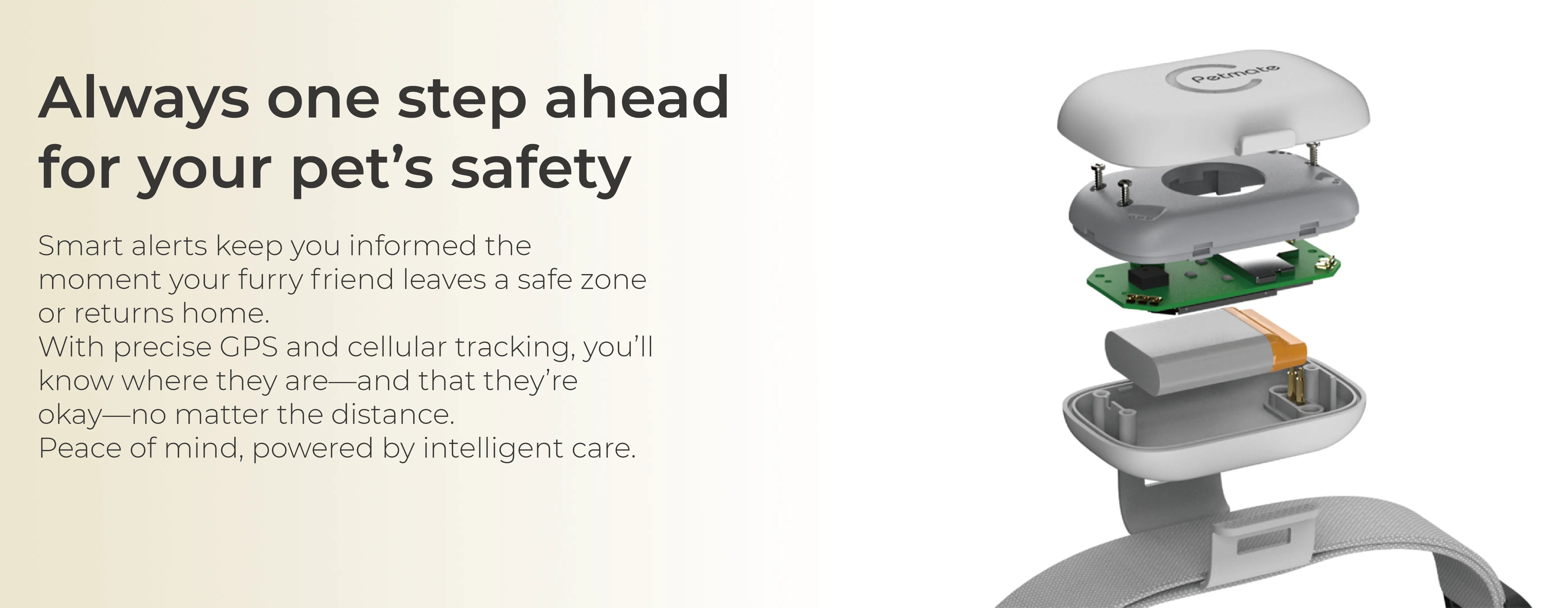 Pet Tracker ensures your pet's safety with instant alerts and real-time GPS tracking